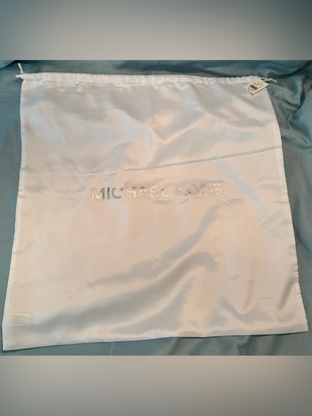 Michael Kors White Dust Bag with Metallic Logo Print